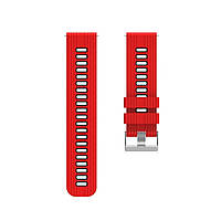 Ремешок силиконовый для часов 22 мм GT3 красный с черным
