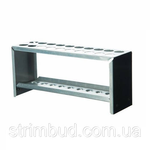 Штатив для пробірок П-20 Ø17 мм алюмінієвий, фото 1