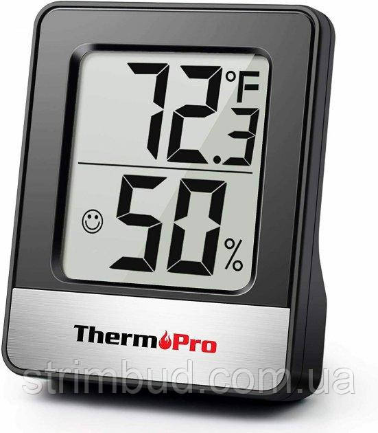 Термогігрометр ThermoPro TP-49 чорний (-30..+60°C; 10%...99%), фото 1