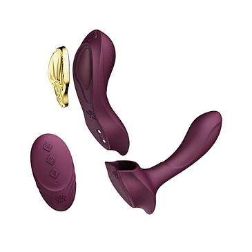 Смарт-вібратор в трусики Zalo - AYA Velvet Purple, насадка і пульт ДУ, фото 2