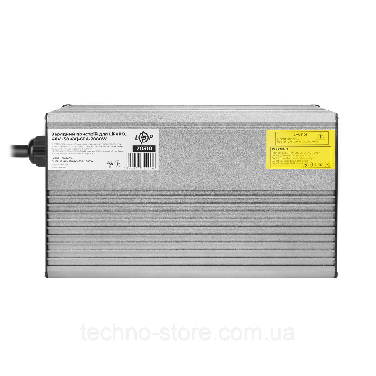 Зарядний пристрій для акумуляторів LiFePO4 48V (58.4V)-60A-2880W-LED