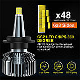 LED лампи в лінзу "D3-3D 360°" H11 (H8, H9) цоколь (40Вт, 6000К, 9-36v, CSP CHIP 8000LM), фото 4