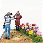 Квіти для клумб, комплект 20 шт. для діорам, підставок, мініатюр, фото 4