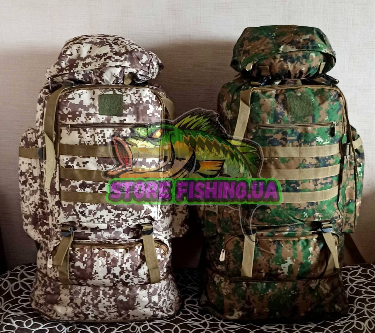 

Великий рюкзак на 90 л, колір піксель