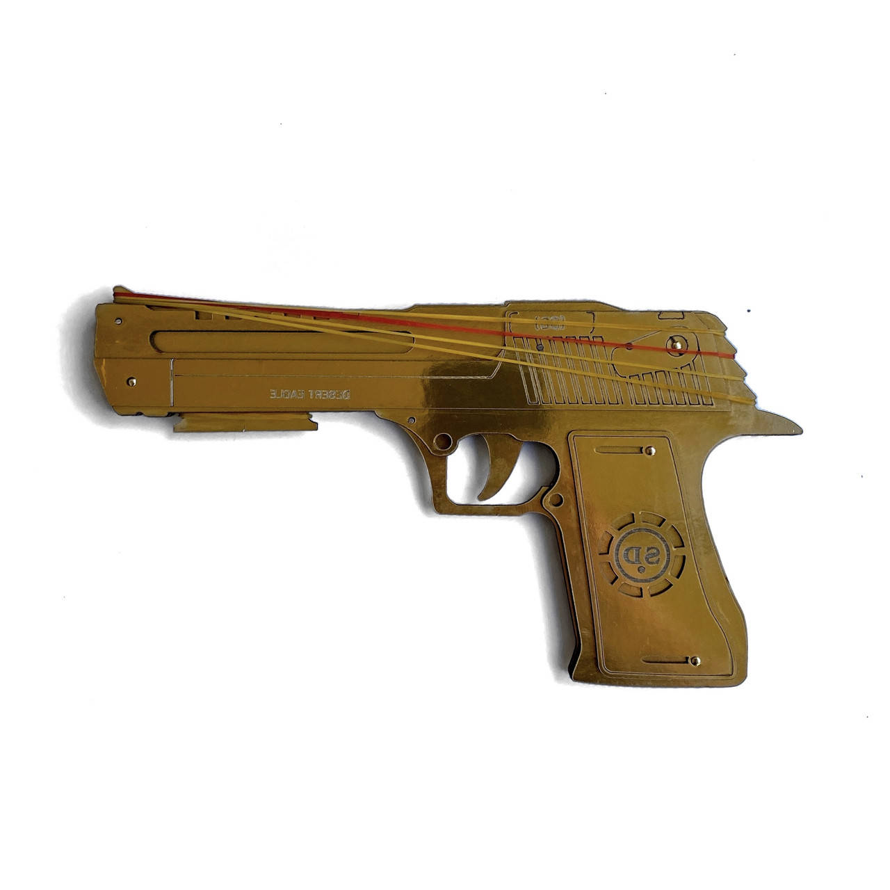 

Деревянный Детский Резинкострел Пистолет "Desert Eagle" (GOLD), игрушечное оружие