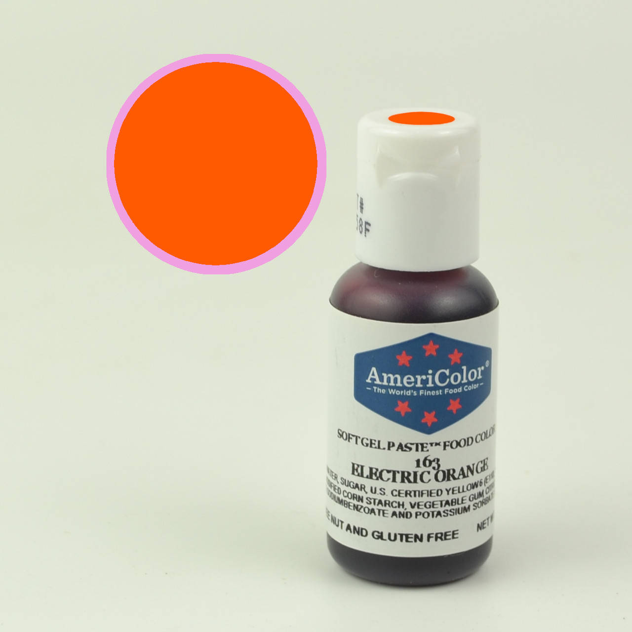 

Гелевая краска AmeriColor Оранжевый электрик/Electric orange 21 гр