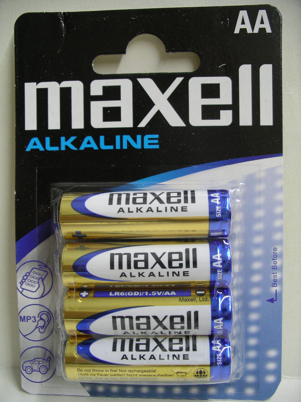

Батарейка Maxell LR6, AA Alkaline, цена за блистер (4 штуки)