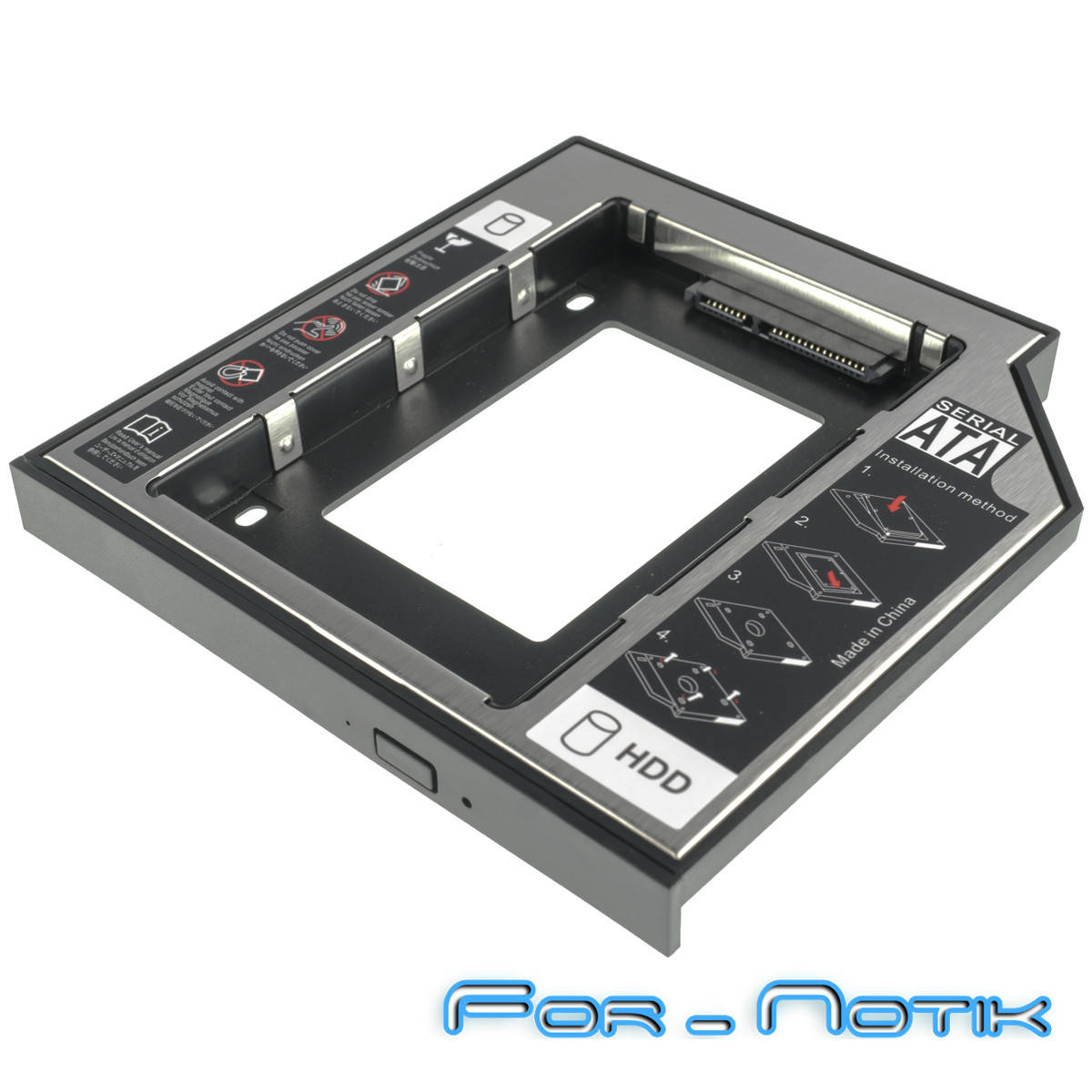 

Карман для 2.5" SATA HDD, SSD h=12.7mm, устанавливается вместо SATA-привода ноутбука, Second HDD Caddy