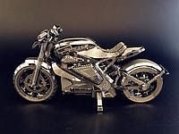 Металлический конструктор Мотоцикл. Металлическая сборная 3D модель мотоцикла 128х745х67 мм. Сборная модель