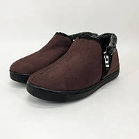 Ботинки на осень утепленные. Размер 45, тапочки домашние сапожки. CX-806 Цвет: коричневый