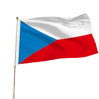 Флаг Чехии 150х90 см. Чешский флаг полиэстер RESTEQ. Czech Republic flag. Флаг синий, белый, красный