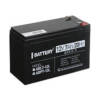 Акумулятор 12 В 7 А·год для ДБЖ I-Battery ABP7-12L