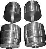 Гантелі металеві 2 по 100 кг розбірні без покриття Набір гантелей комплект для дому спортзалу W_2028, фото 2