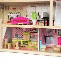 Домик кукольный деревянный AVKO Вилла Пескара игровой для кукол Барки + мебель M_2030
