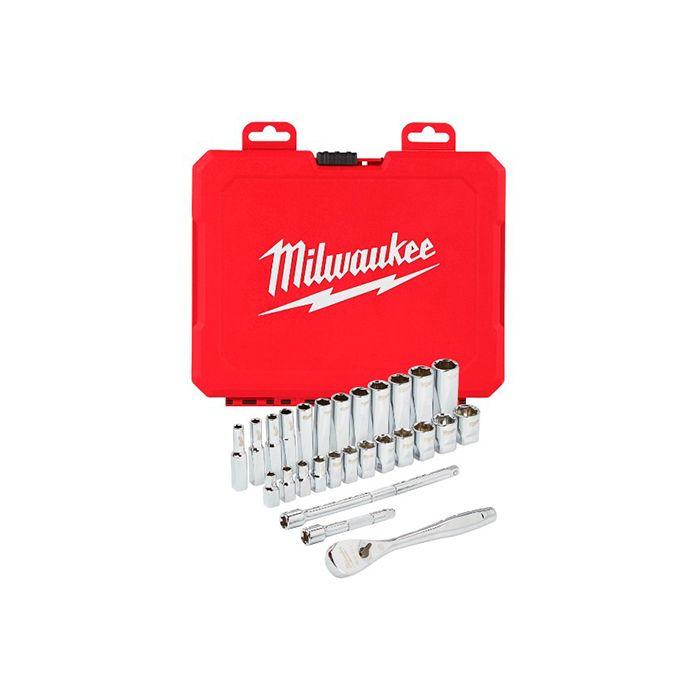 Набір головок Milwaukee 1/2" з храповиком 28 шт (4932471864), фото 1