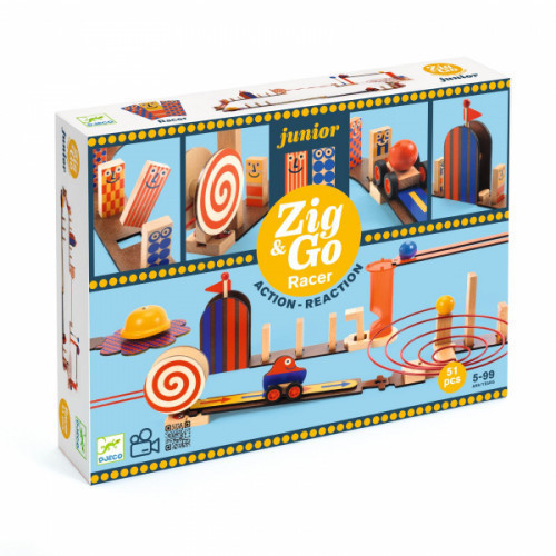 Конструктор Djeco Zig & Go  Junior  Гонщик 51 шт DJ05650, фото 1