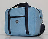 Сумка(ручна поклажа) Польща блакитна 40х30х20см/24л/0.5кг/Fly 0234, фото 2