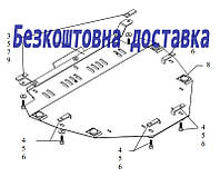 Защита двигателя Honda CR-V 3 (2007-2013)(Защита двигателя Хонда ЦРВ 3) Кольчуга