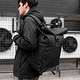 Рюкзак Roll Top чоловічий-жіночий для ноутбука міський рол топ, великий рюкзак DU-296 для подорожей, фото 3