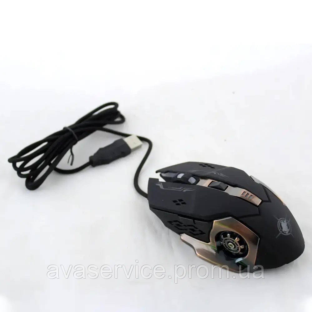 Ігрова мишка з підсвічуванням Gaming Mouse X6 / мишка для ноутбука / Дротова EG-350 комп'ютерна миша