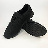 Чоловічі кросівки сітка 40 розмір. Літні кросівки, чоловічі кросівки чорні. Модель 97234. JZ-297 Колір: чорний, фото 5