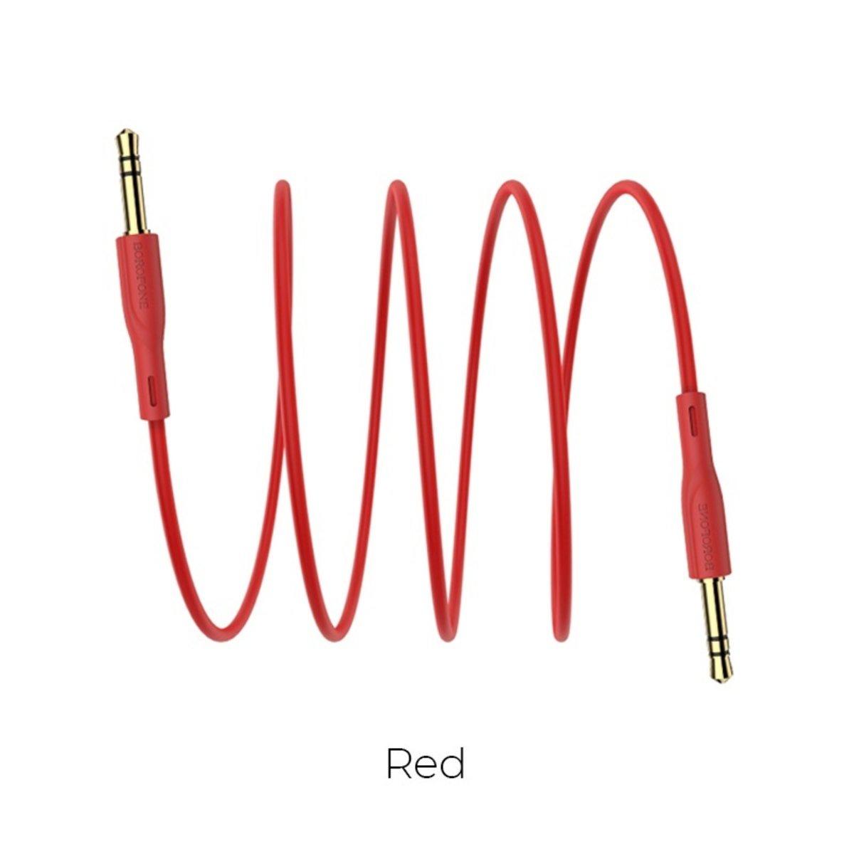Кабель BOROFONE BL1 Audiolink audio AUX cable 1m Red