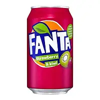 Напиток сильногазированный Fanta Strawberry & Kiwi 330мл Дания