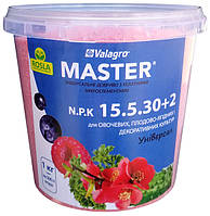 Комплексне мінеральне добриво Master (Майстер), 1кг, NPK 15.5.30 + 2Mg, Valagro