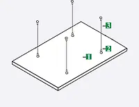 Подвесной остров AMF TOPIQ Sonic Element (прямоугольник с острыми краями)