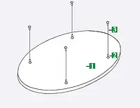 Подвесной остров AMF TOPIQ Sonic Element (овал)