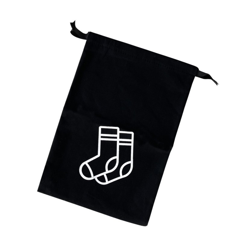 Мішечок бавовняний для шкарпеток 20*30 см Socks (чорний)