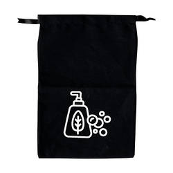Мішечок бавовняний ORGANIZE  для косметики 30х20 см Soap (чорний)