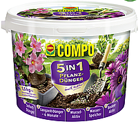 Комплексное минеральное удобрение 5 в1 для переcадки растений, 1.5кг, Compo(Компо), 3025