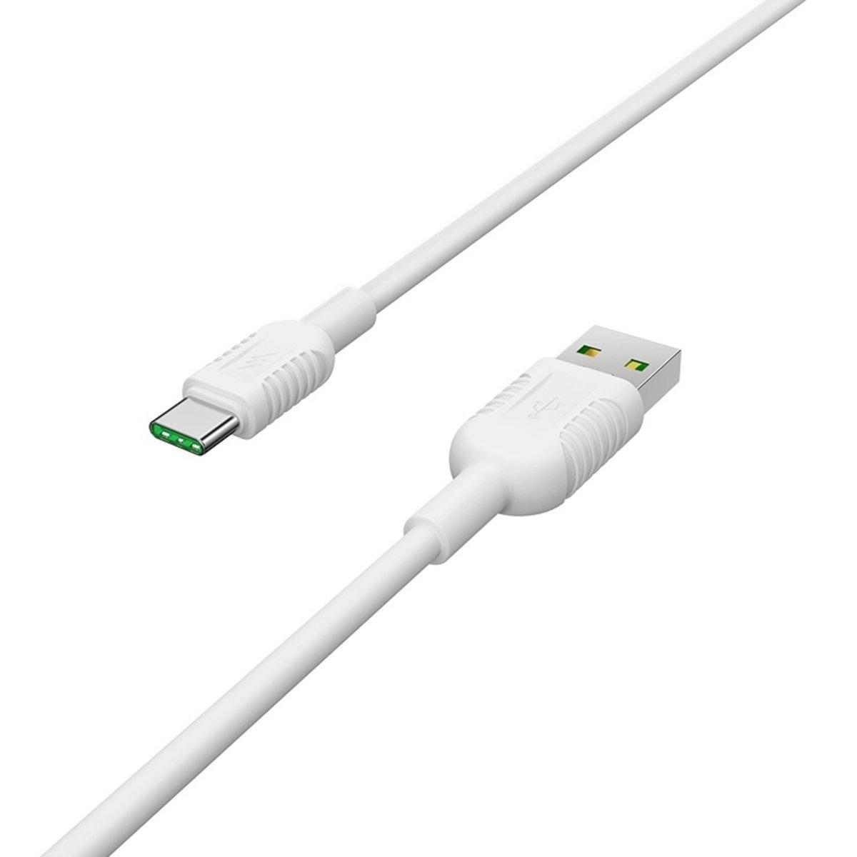 Кабель BOROFONE BX33 USB to Type-C 5A 1.2m PVC TPE connectors White