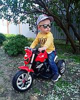 Детский электромотоцикл на аккумуляторе SPOKO,трехколесный мотоцикл для ребёнка (красный)