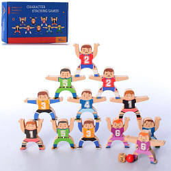 Дерев'яна іграшка Баланс MD 2819 фігурки спортсменів, кубик