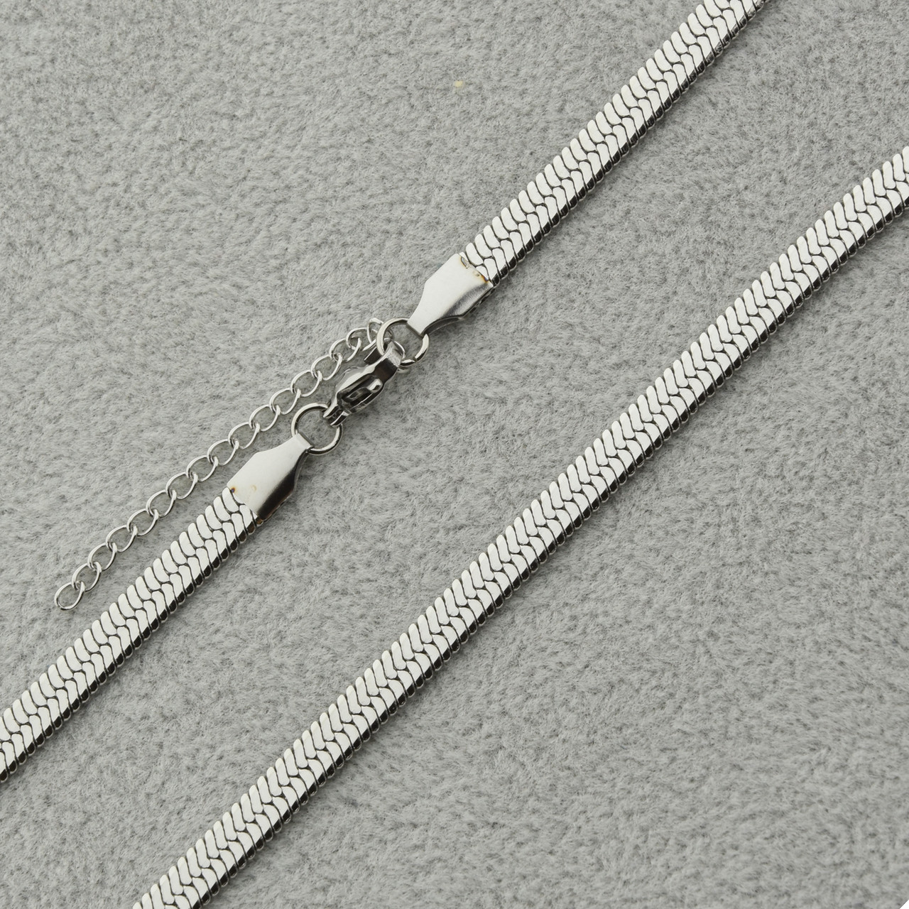 Цепь мужская Снейк широкий от Stainless Steel из медицинской хирургической стали длина 55 см 5 мм цвет серебро