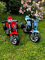 Электромотоцикл трехколесный, Детский мотоцикл на аккумуляторе c музыкальными и световыми эффектами