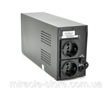 ИБП Ritar E-RTM500 (300W) ELF-D, LCD, AVR, 2st, 2xSCHUKO socket, 1x12V7Ah, metal Case, фото 2
