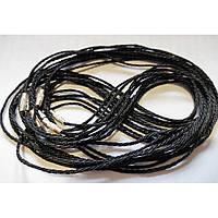 Мотузочки 60 см чорні кручені с закрутками. 10 шт