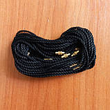 Мотузочки 60 см чорні кручені с закрутками. 10 шт, фото 2