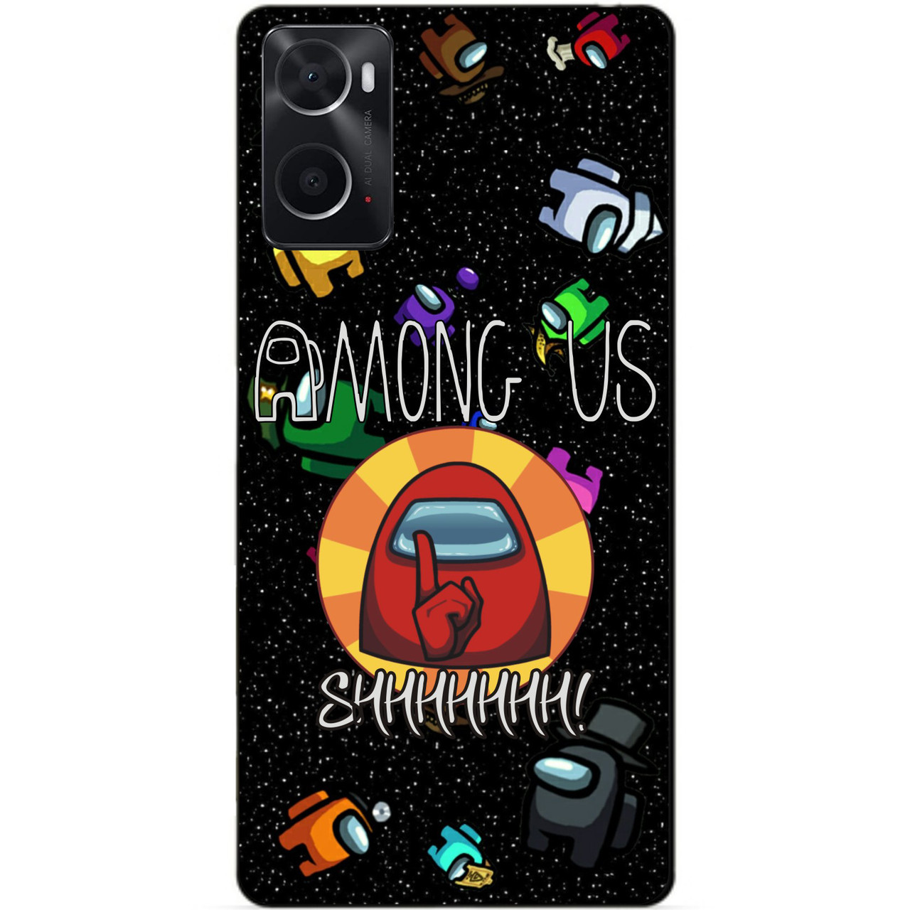 Силіконовий бампер чохол для Oppo A76/A96 з малюнком Among Us Амонг Ас