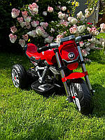 Детский электромотоцикл на аккумуляторе SPOKO,трехколесный мотоцикл для ребёнка (красный)