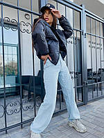 Демісезонна стильна жіноча курточка з капюшоном (Розміри S (42-44), M (46), L (48)), Чорна