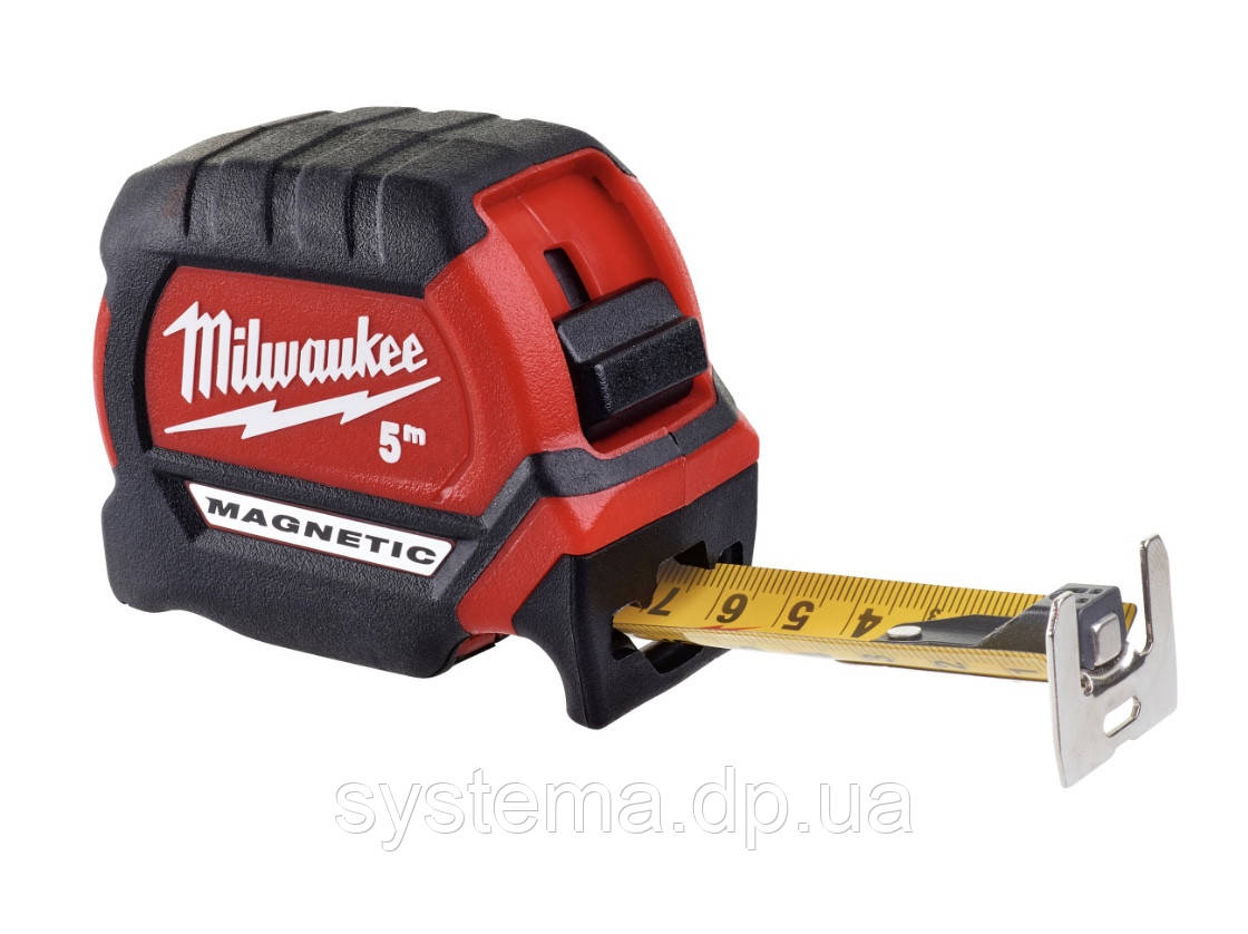 Рулетка магнітна, покоління III, Milwaukee, 5 м