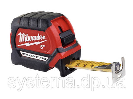 Рулетка магнітна, покоління III, Milwaukee, 5 м, фото 1