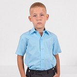 Сорочка дитяча ZOOR, блакитна, короткий рукав, фото 2