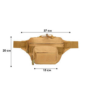 Сумка-бананка тактична на пояс AOKALI Outdoor A29 Sand