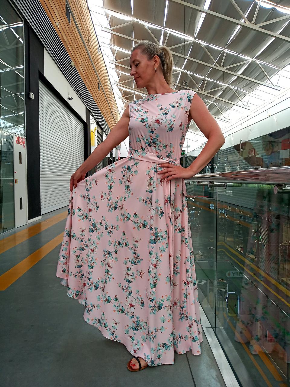 Літнє ошатне плаття максі в підлогу