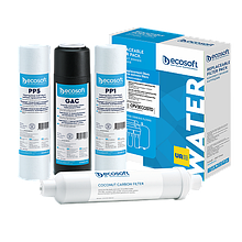 Комплект картриджів Ecosoft 1-2-3-4 для фільтрів зворотного осмосу (CPV4ECOSTD)